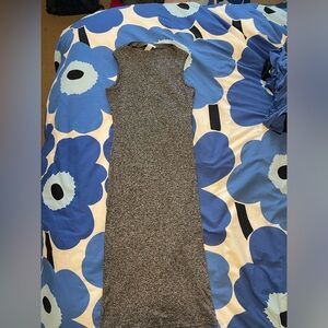 Boat neck bodycon mid length dress